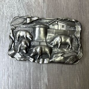 Bergamot brass made in USA pig farm belt buckle